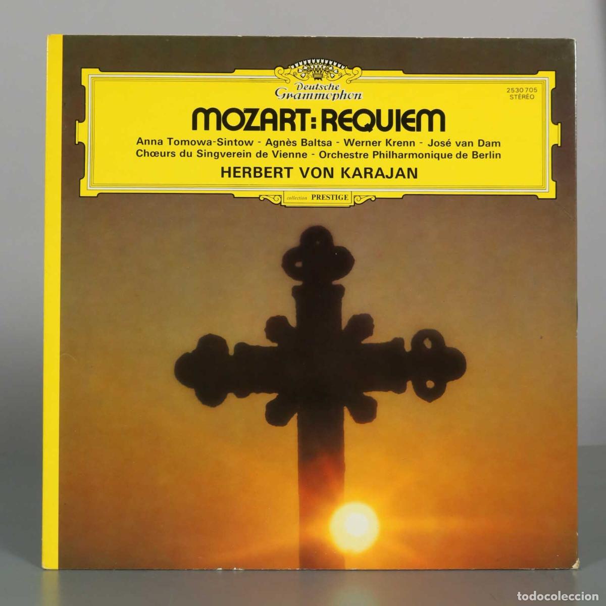Discos de vinilo: LP. Mozart: Requiem - Herbert von Karajan, Anna Tomowa-Sintow, Agnes Baltsa, Werner Krenn, Jos&eacute; van