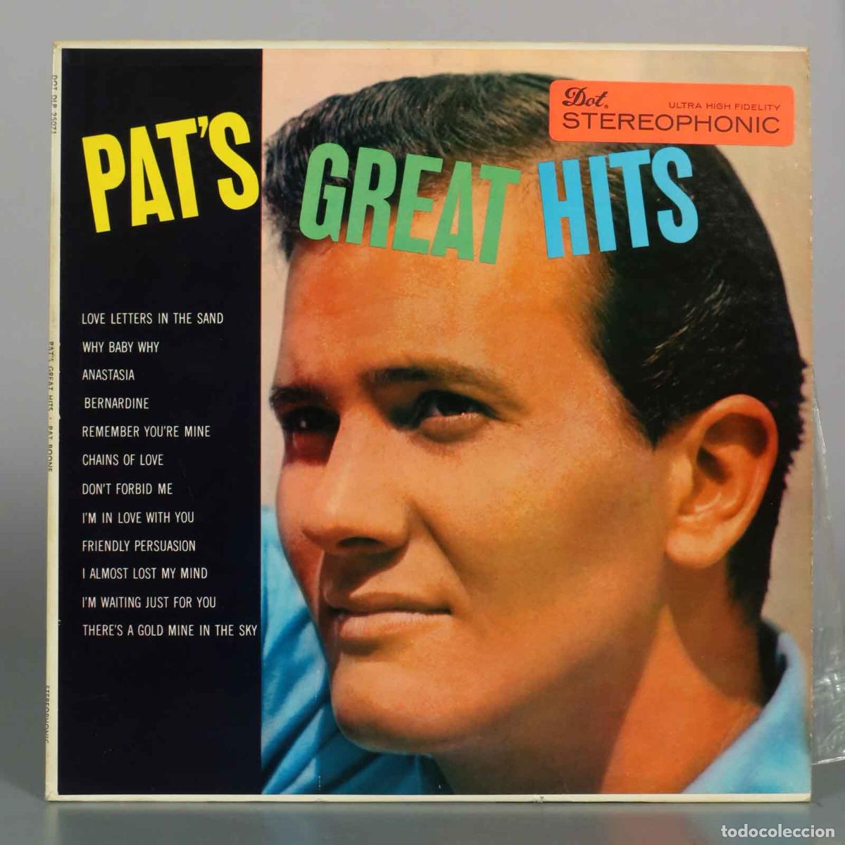 Discos de vinilo: LP. Pat&acute;s Great Hits - Pat Boone
