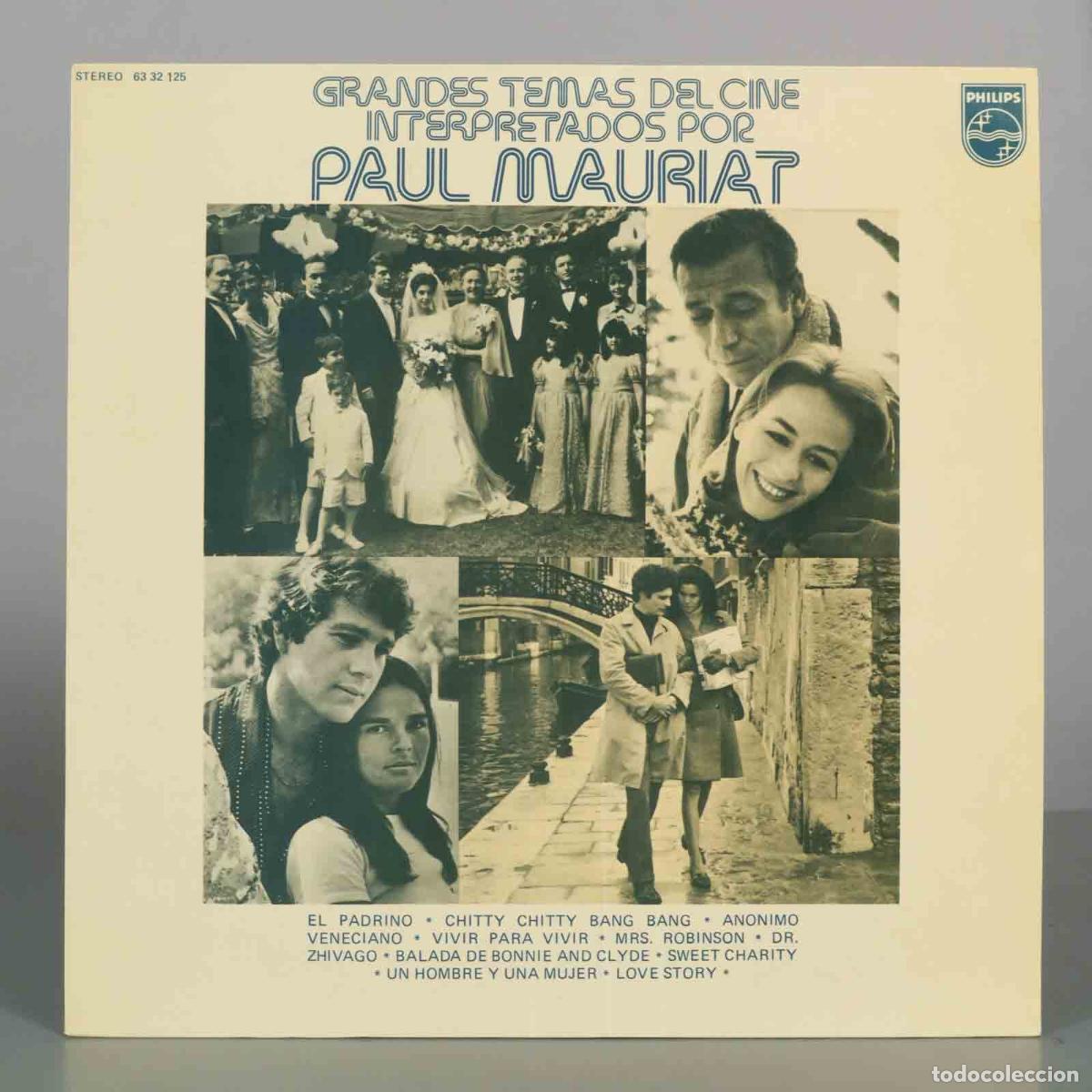 Discos de vinilo: LP. Grandes temas del cine interpretados por Paul Mauriat