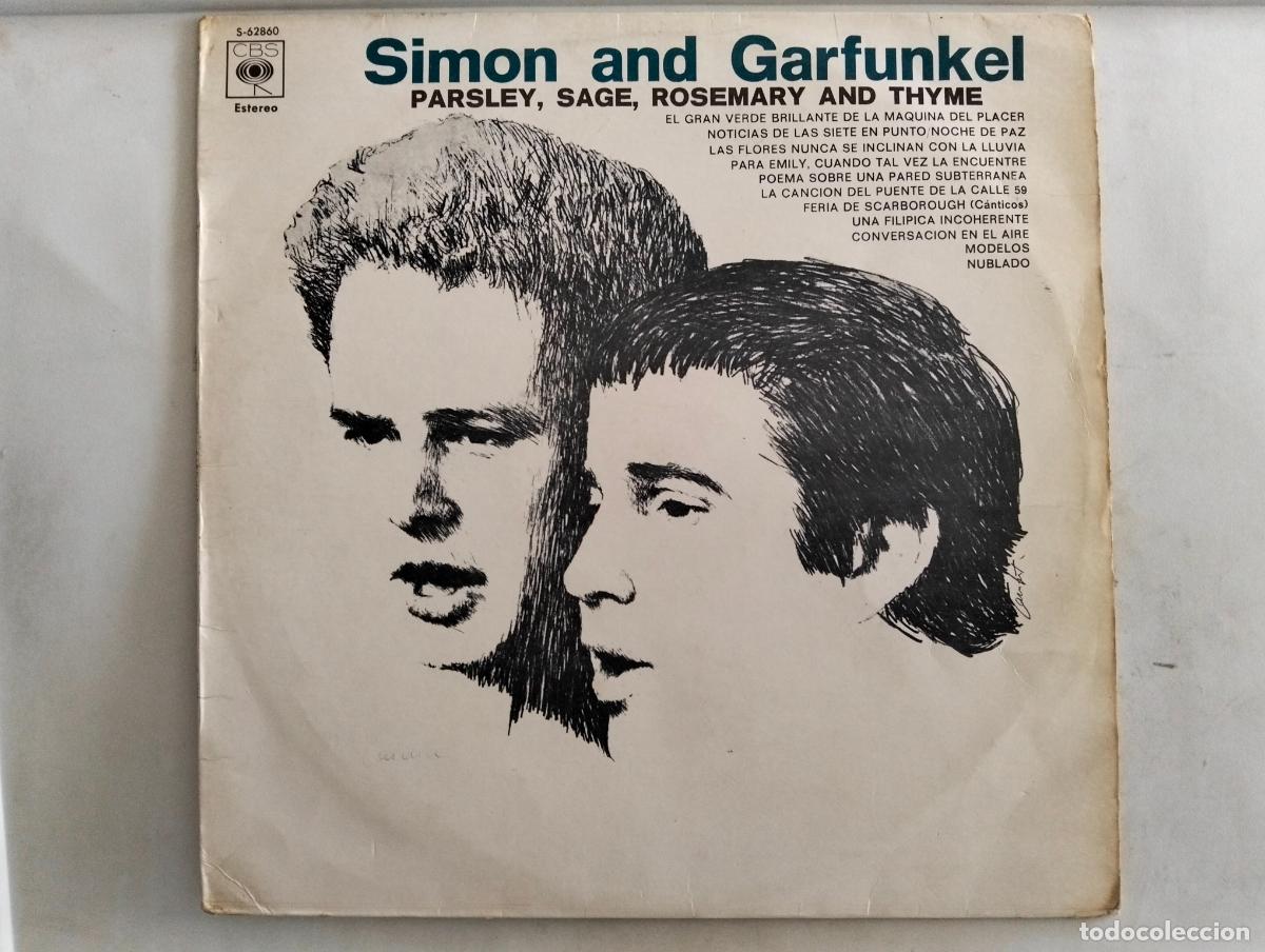 Discos de vinilo: SIMON AND GARFUNKEL, DISCO LP PARSLEY, SAGE, ROSEMARY AND THYME, EDITADO CBS , A&Ntilde;O 1970