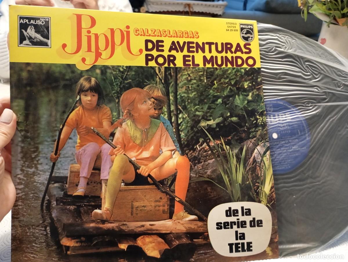 Discos de vinilo: Vinilo Pippi Calzaslargas - De aventuras por el mundo (Philips 1975)