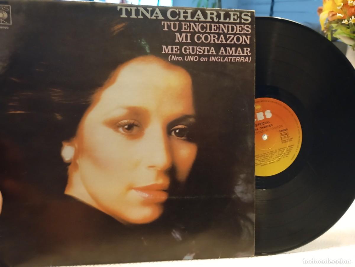 Discos de vinilo: Vinilo Tina Charles - Tu enciendes mi coraz&oacute;n / Me gusta amar (CBS 1976)