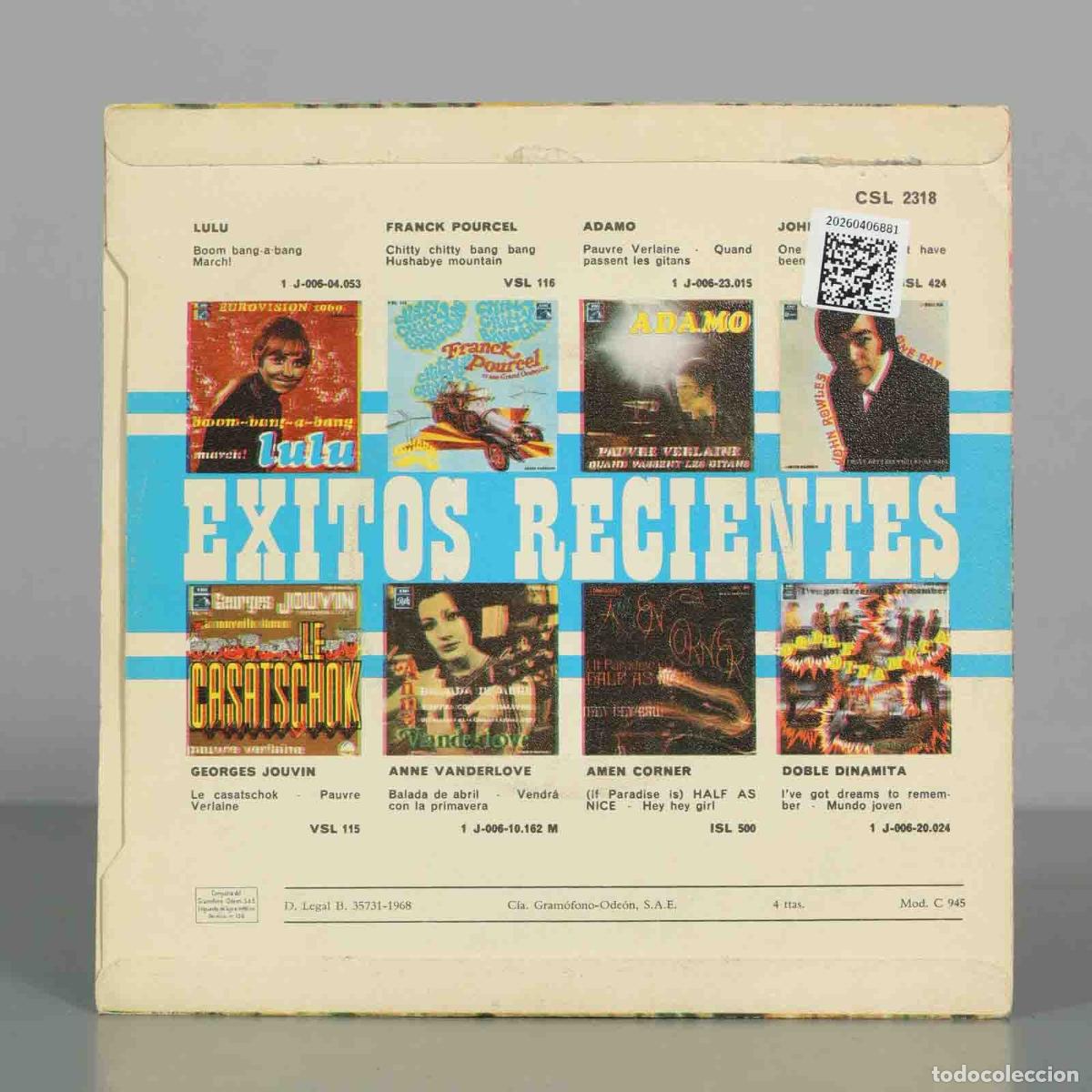 Discos de vinilo: SINGLE. Alguien Cant&oacute; - De repente un d&iacute;a - Matt Monro - Foto 2