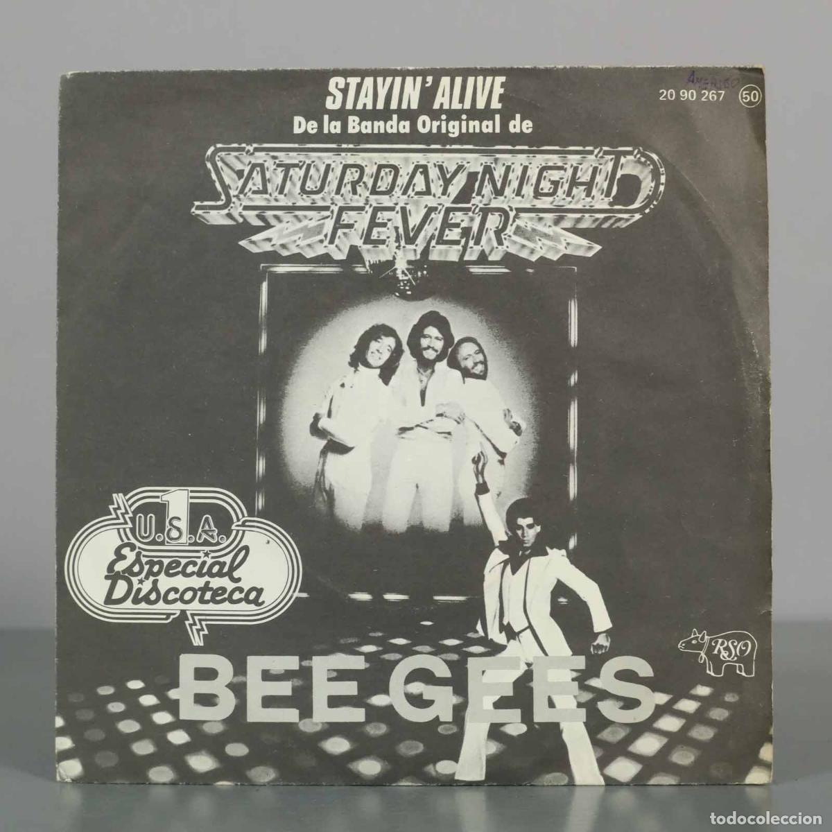 Discos de vinilo: SINGLE. Stayin&acute; Alive - Bee Gees