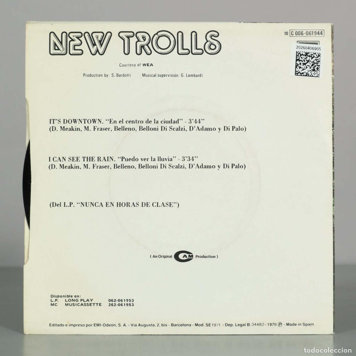 Discos de vinilo: SINGLE. It&acute;s Downtown - New Trolls - En el centro de la ciudad - Foto 2