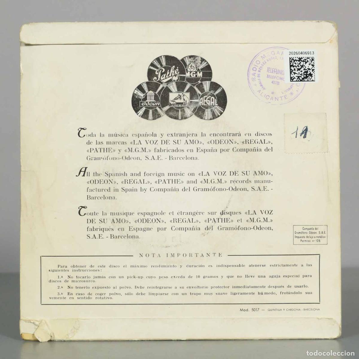 Discos de vinilo: EP. THE THREE SUNS Dancing tambourine - Foto 2