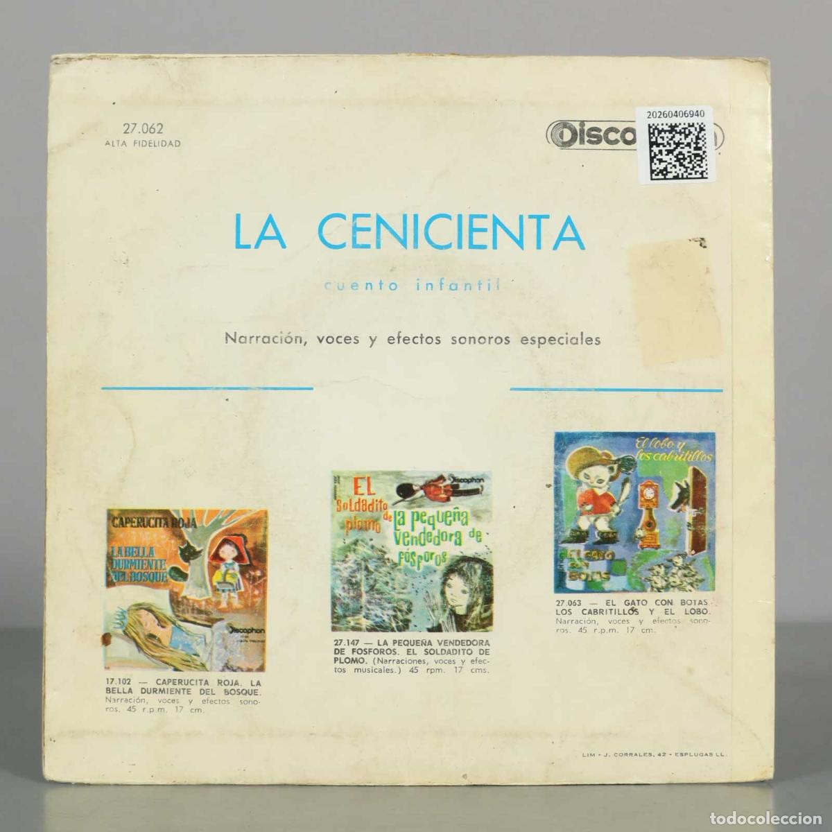 Discos de vinilo: SINGLE. La Cenicienta - Discophon - Foto 2