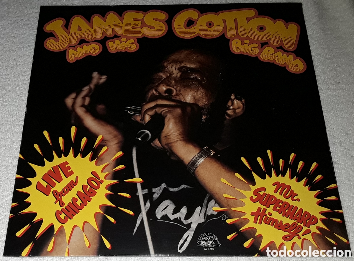 Discos de vinilo: LP- JAMES COTTON AND HIS BIG BAND - LIVE FROM CHICAGO ! MR SUPERHARP HIMSELF - NUEVO Y PRECINTADO