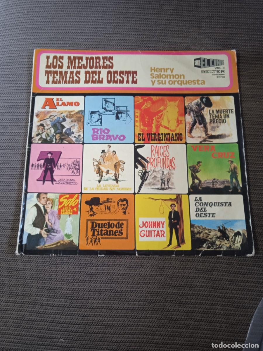 Discos de vinilo: Los mejores temas del oeste | Henry Salom&oacute;n y su orquesta| Disco Vinilo Musica