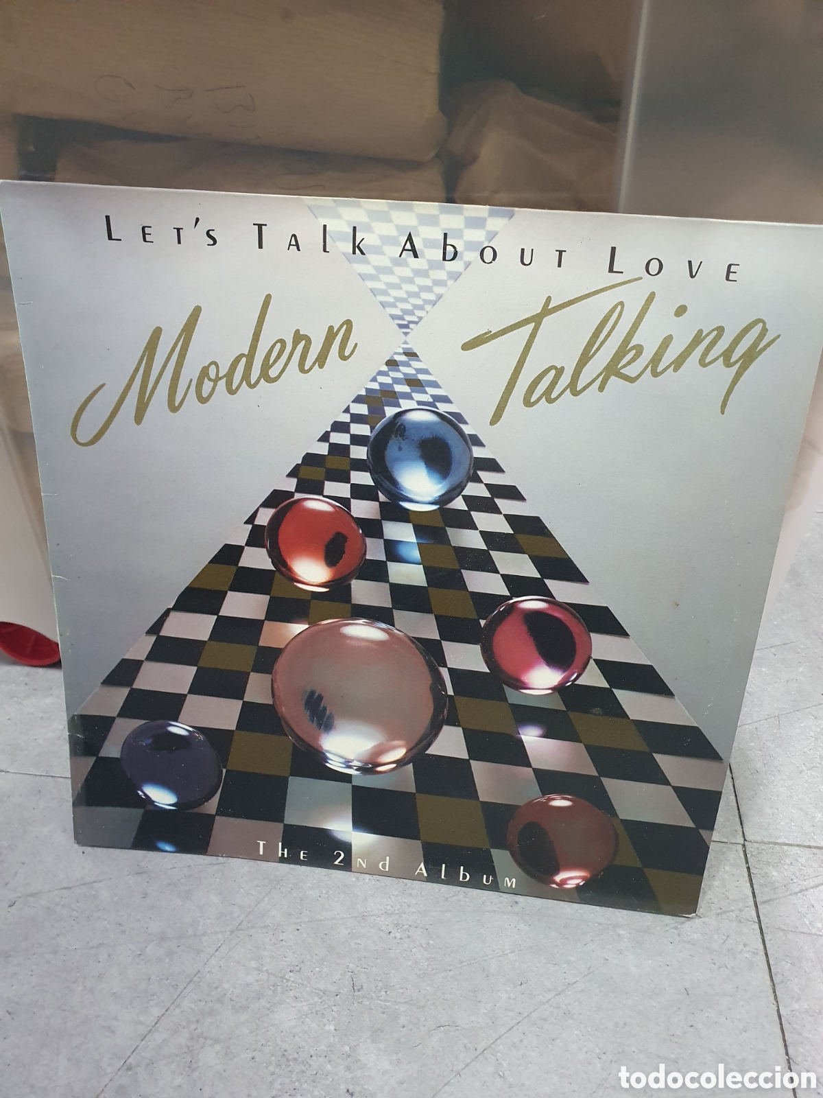 Discos de vinilo: LP. Iet's talk about love. Modern Talking.