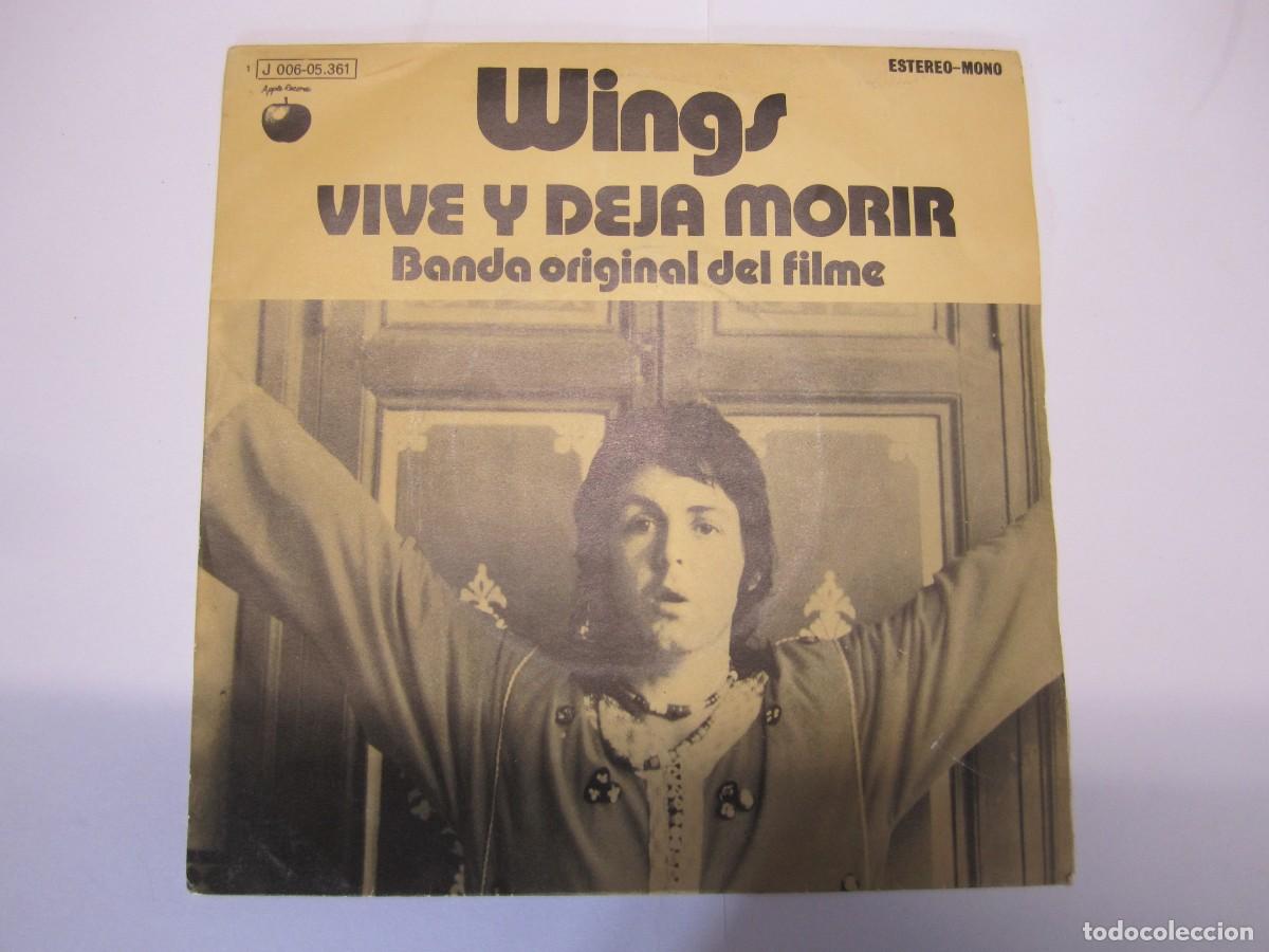Discos de vinil: disco vinilo single paul mccartney wings vive y deja morir