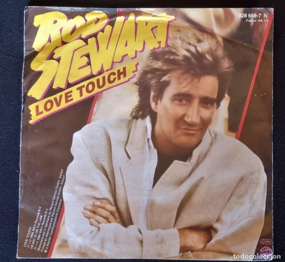 Discos de vinilo: ROD STEWART - LOVE TOUCH - HEARTS IS ON THE LINE - WARNER BROS RECORDS 1986