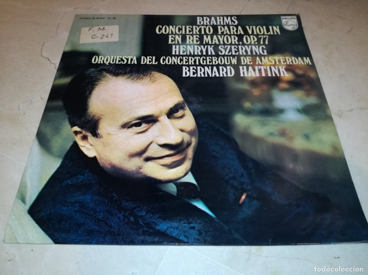 Discos de vinilo: BRAHMS-CONCIERTO PARA VIOLIN EN RE MAYOR-ORIGINAL ESPA&Ntilde;OL 1976-VINILO EN EXCELENTE ESTADO