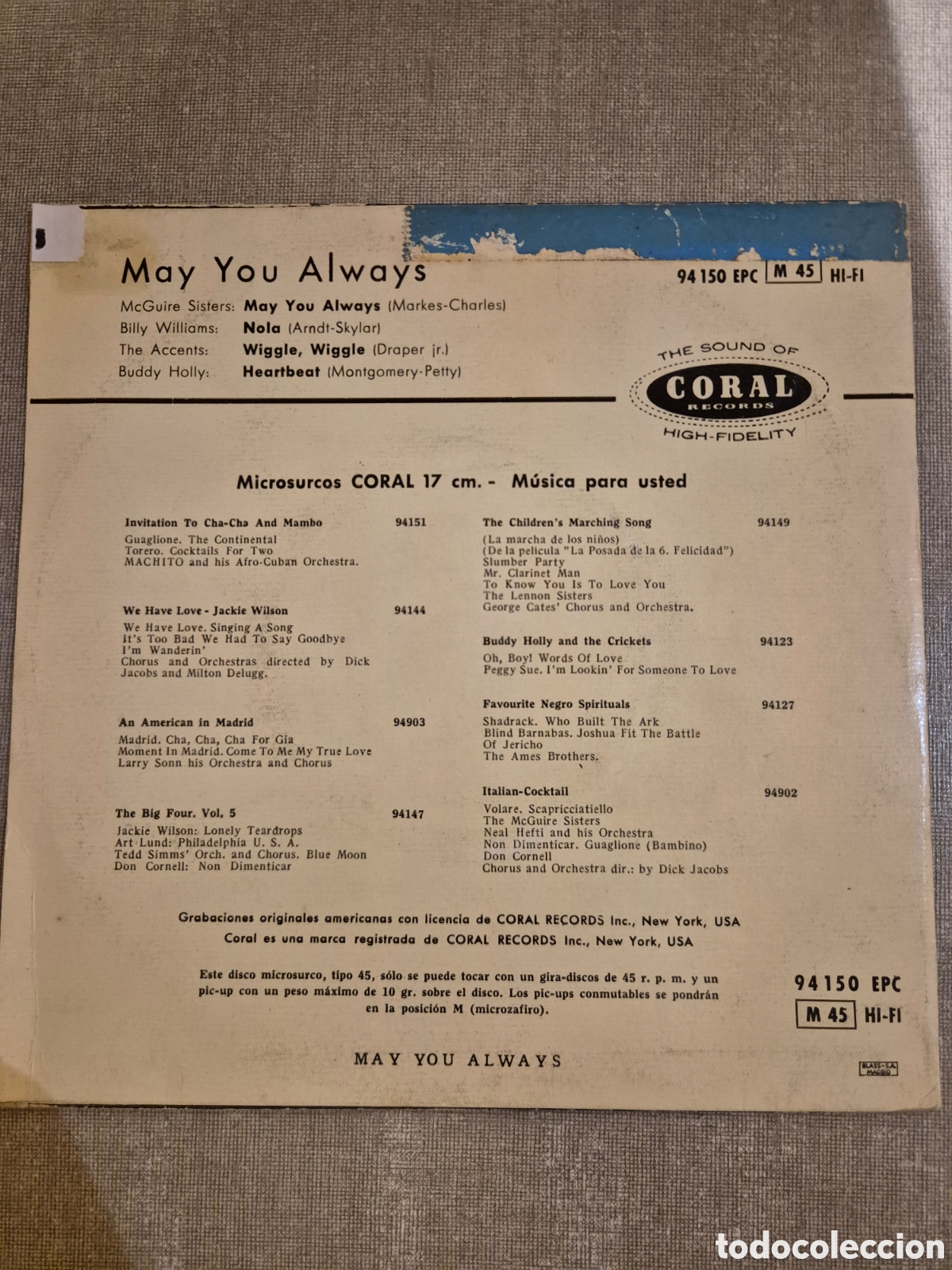 Discos de vinilo: Buddy Holly Ep Spain Compartido - Foto 2