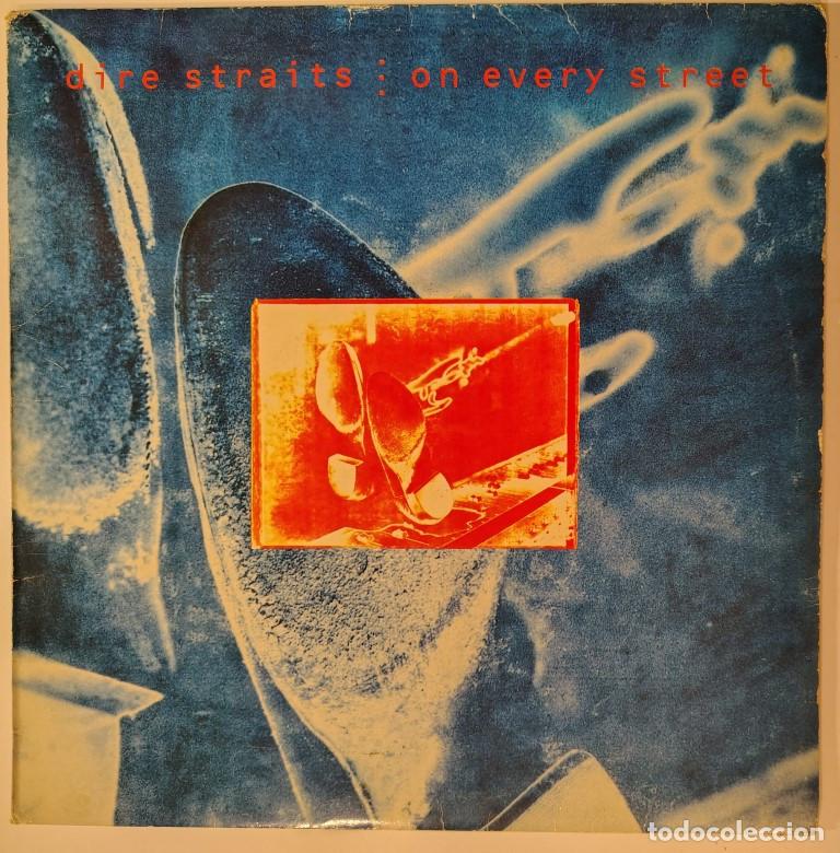 Discos de vinilo: Dire Straits. On every street. Phonogram-Vertigo, Spain 1991 LP + encarte