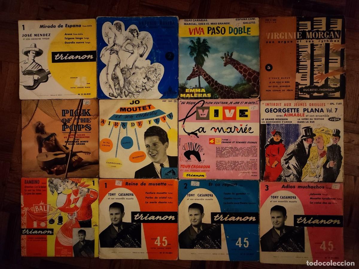 Discos de vinilo: Gran Lote Vintage 50 Discos Vinilo (EP/Singles) - Colecci&oacute;n Acorde&oacute;n, Orquestas y Folklore