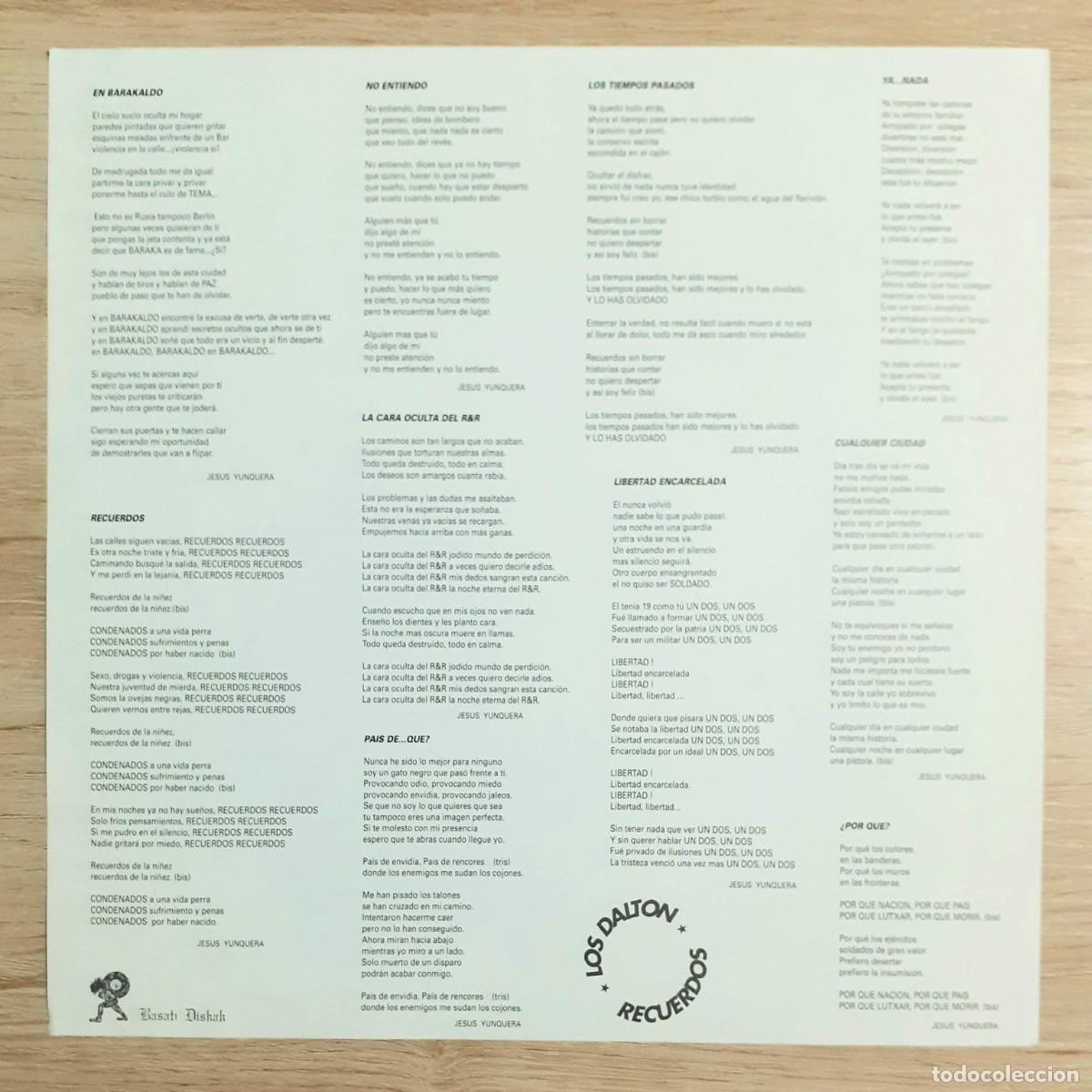 Discos de vinilo: Disco de vinilo de LOS DALTON &rdquo;Recuerdos&rdquo; 1993 - Foto 5