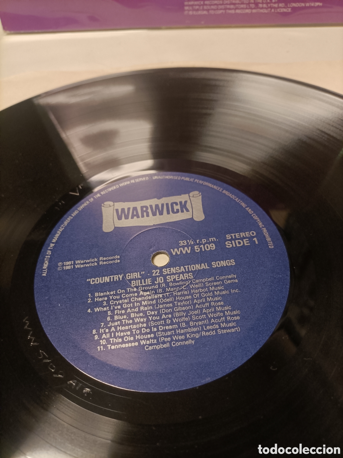 Discos de vinilo: Disco 1981 UK, Billie Jo Spears - Foto 4
