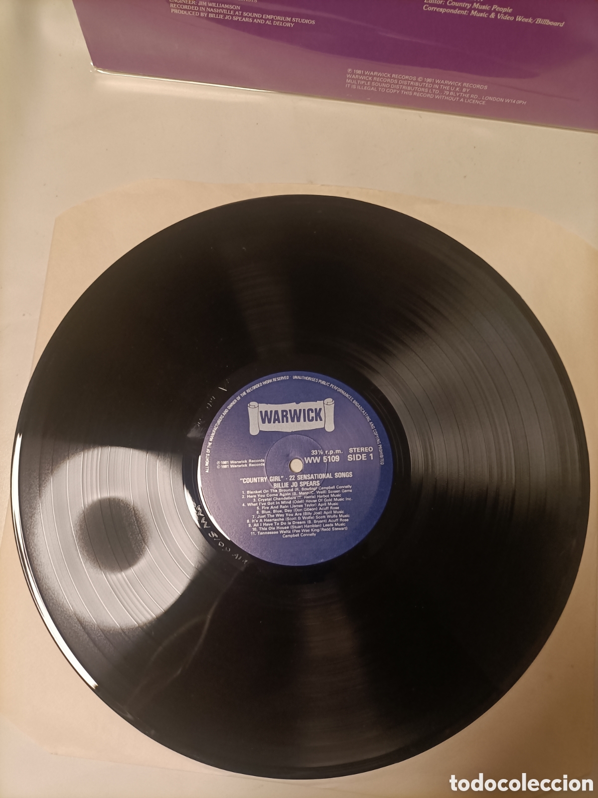 Discos de vinilo: Disco 1981 UK, Billie Jo Spears - Foto 5