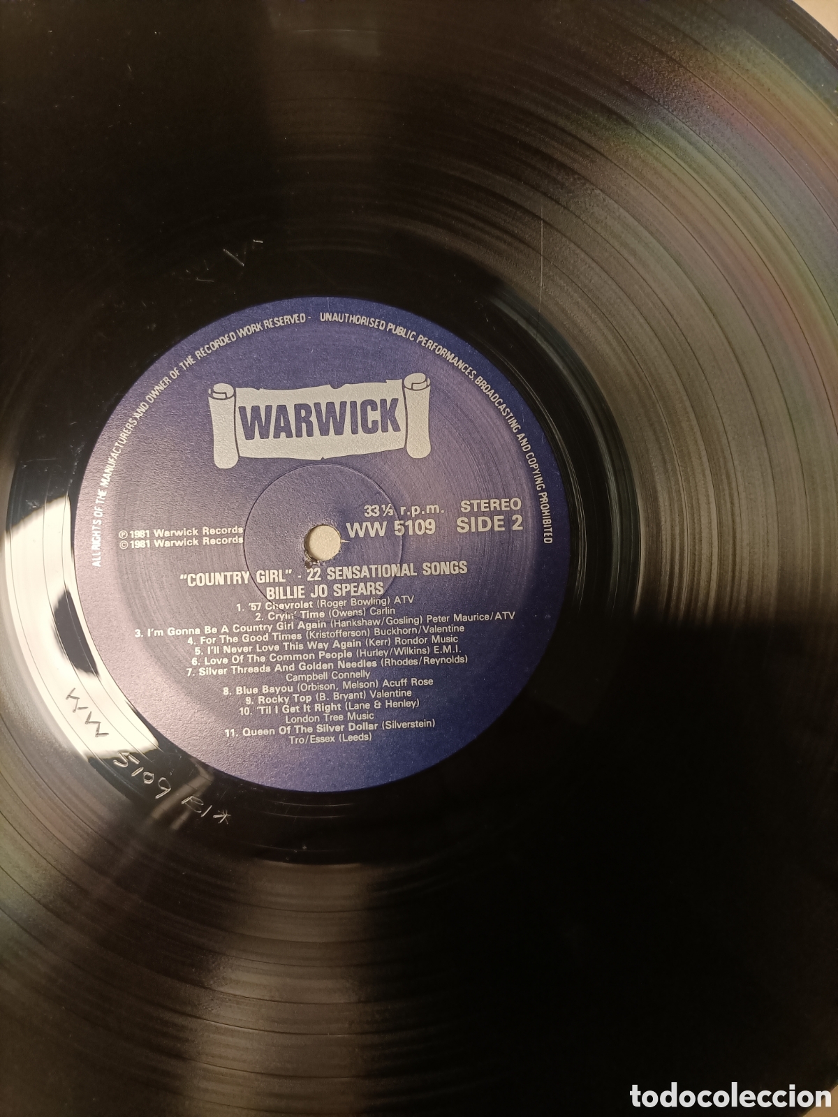 Discos de vinilo: Disco 1981 UK, Billie Jo Spears - Foto 7