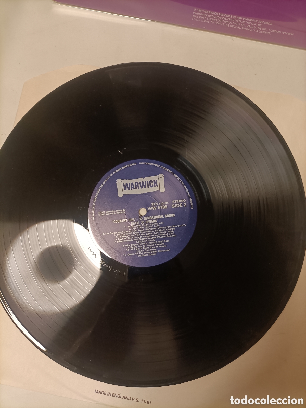 Discos de vinilo: Disco 1981 UK, Billie Jo Spears - Foto 9