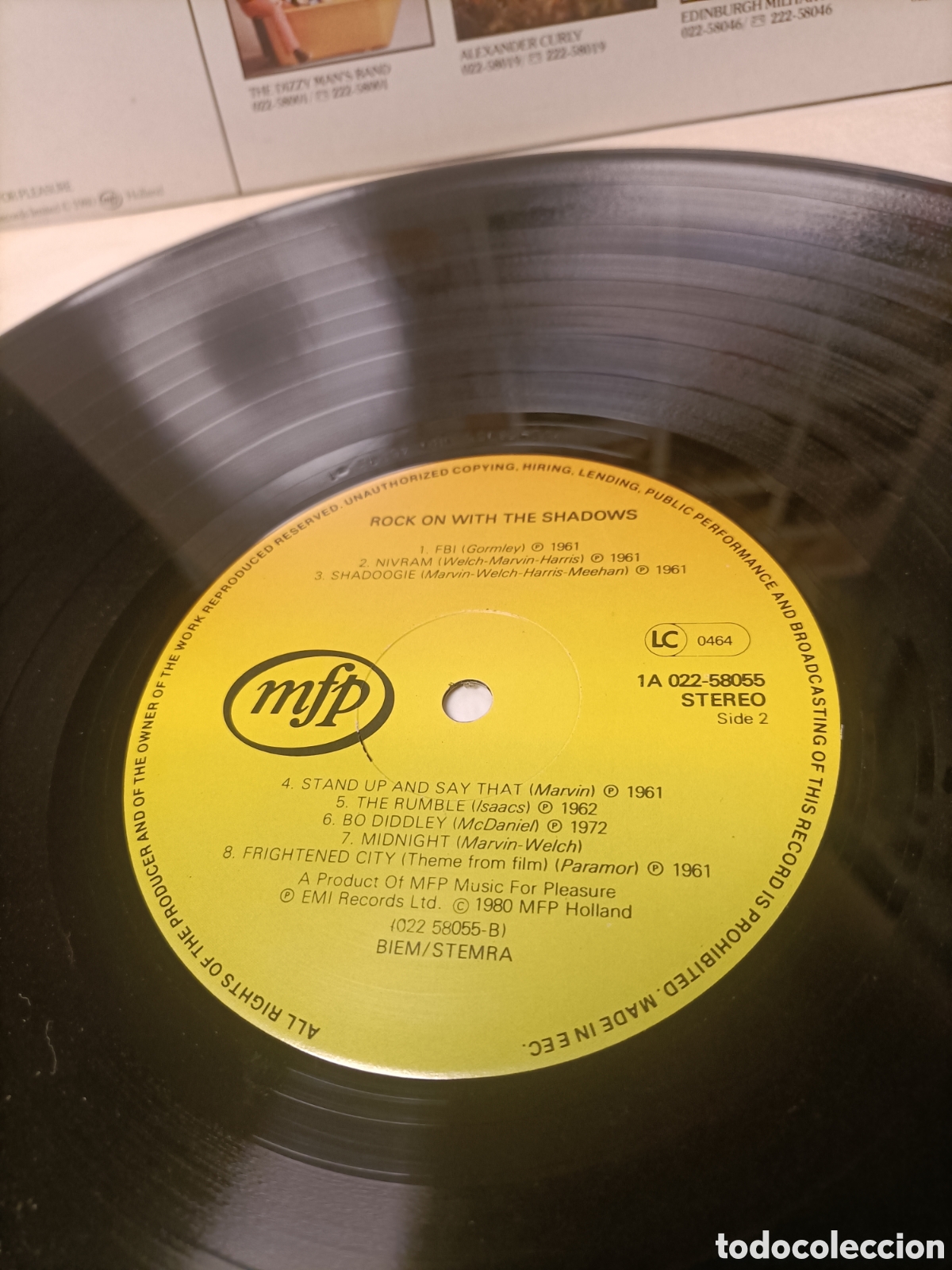 Discos de vinilo: Disco 1980,The Shadows,Rock on With - Foto 4
