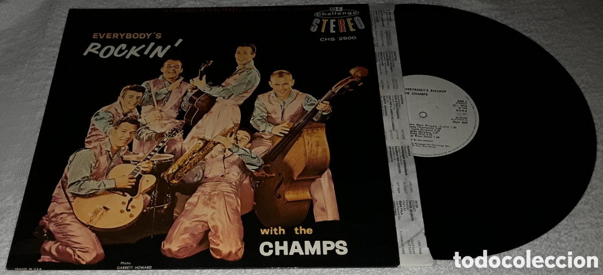 Discos de vinilo: LP - THE CHAMPS - EVERYBODY'S ROCKIN' - MADE IN GERMANY