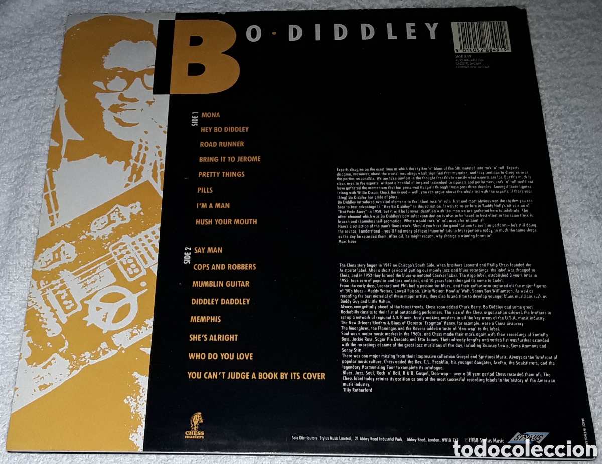 Discos de vinilo: LP - BO DIDDLEY - CHESS MASTERS - 1&deg; EDICI&Oacute;N MADE IN UK - Foto 2