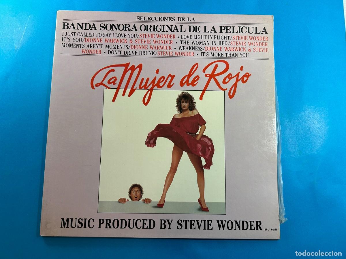 Discos de vinilo: LA MUJER DE ROJO - B.S.O. STEVIE WONDER - LP 1984 GATEFOLD