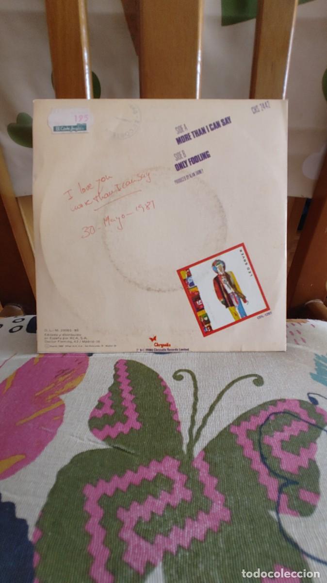 Discos de vinilo: LEO SAYER-SINGLE MORE THAN I CAN SAY - Foto 2