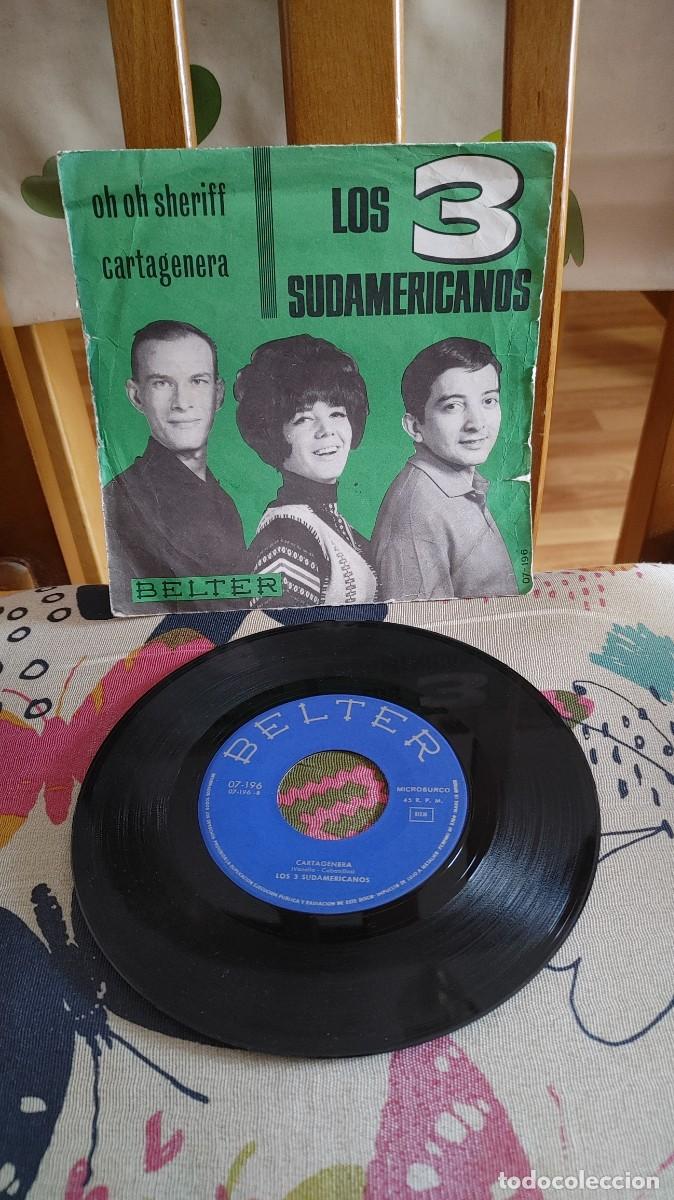 Discos de vinilo: LOS 3 SUDAMERICANOS-SINGLE CARTAGENERA