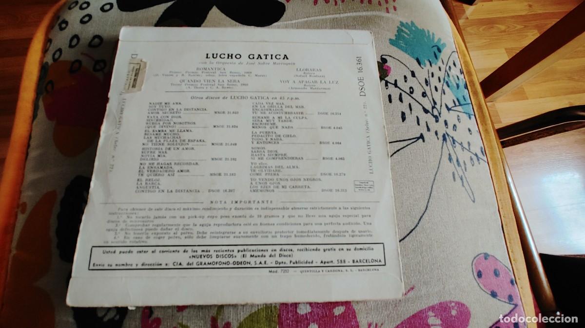 Discos de vinilo: LUCHO GATICA-EP ROMANTICA +3 - Foto 2