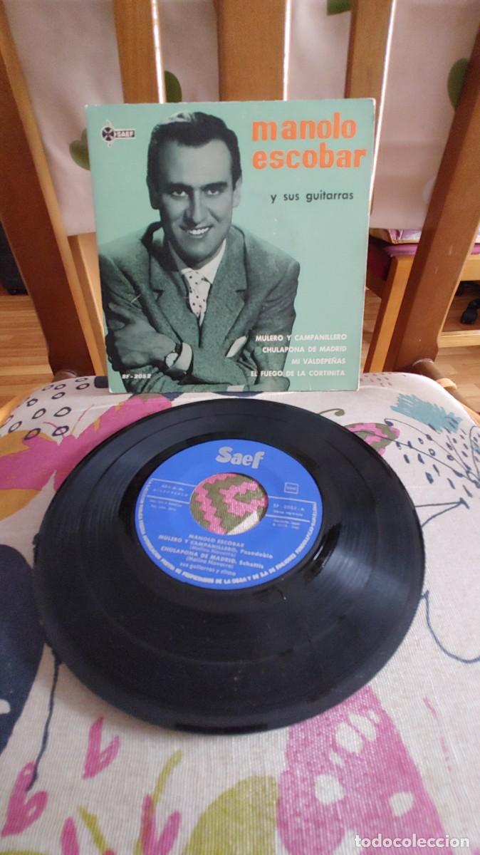 Discos de vinilo: MANOLO ESCOBAR-EP MULERO Y CAMPANILLERO +3-SAEF BUEN ESTADO