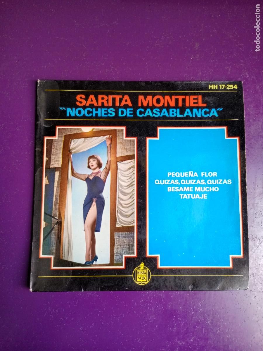 Discos de vinilo: SARA Sarita Montiel &lrm;&ndash; Noches De Casablanca - EP HISPAVOX 1963 - PEQUE&Ntilde;A FLOR +3 - MUY POCO USO