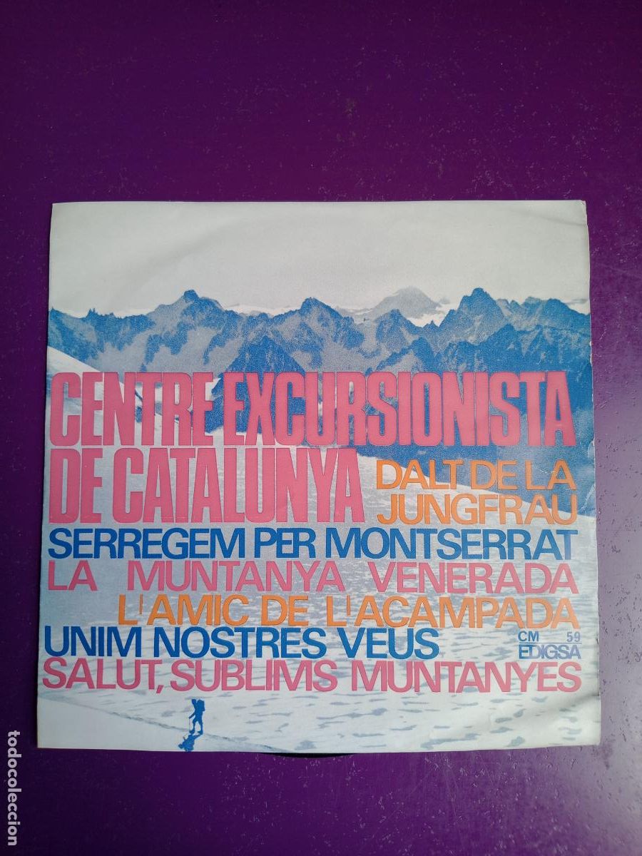 Discos de vinilo: CORAL CENTRE EXCURSIONISTA CATALUNYA - DALT JUNGFRAU +5 - EP EDIGSA 1965 - FOLK CATALAN