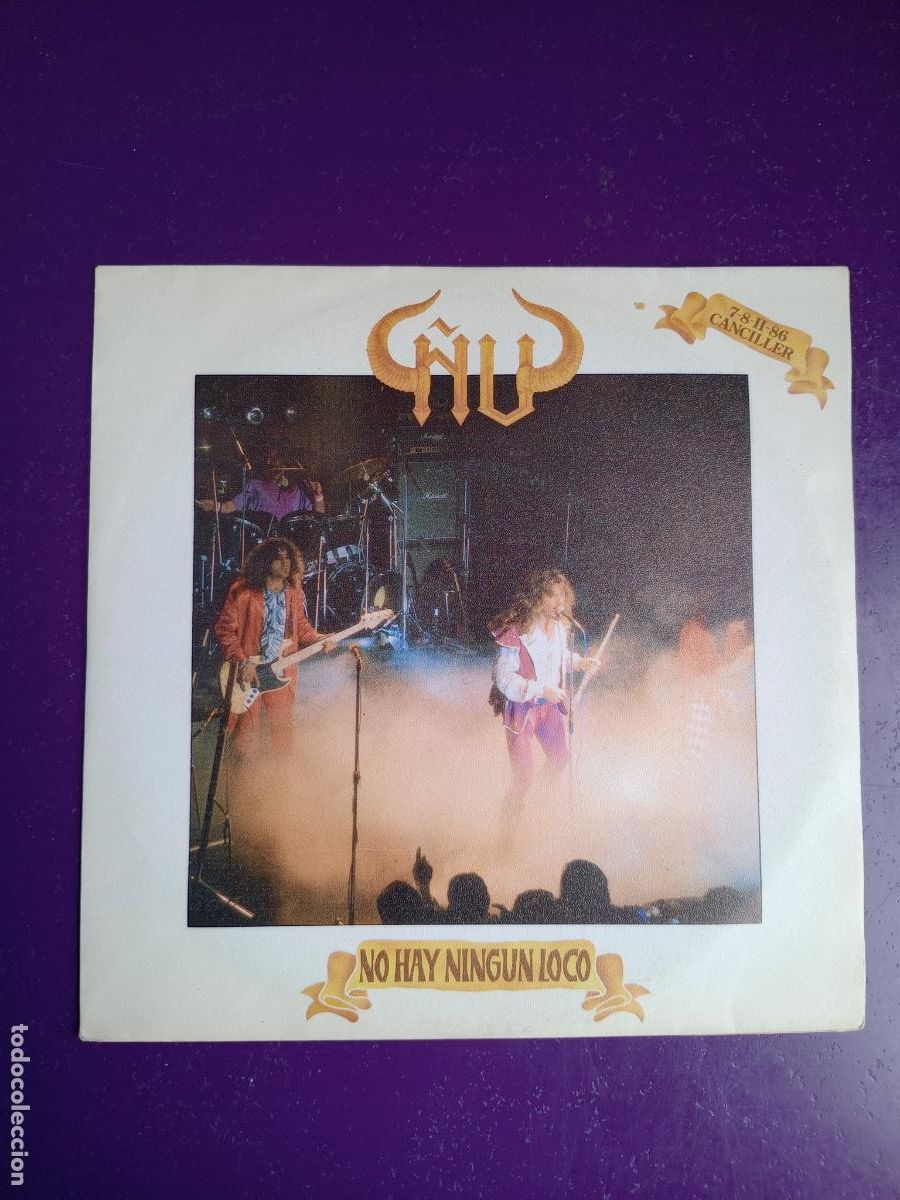 Discos de vinilo: &Ntilde;U &lrm;&ndash; NO HAY NINGUN LOCO - SG BARRABAS 1986 - METAL FOLK 80'S - SIN USO