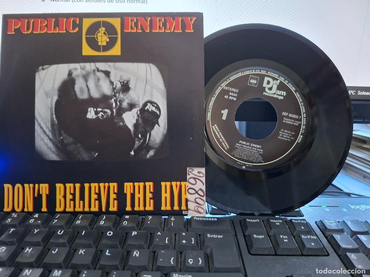 Discos de vinilo: PUBLIC ENEMY - DON'T BELIEVE THE HYPE - SINGLE DE VINILO - RAP - C- 37