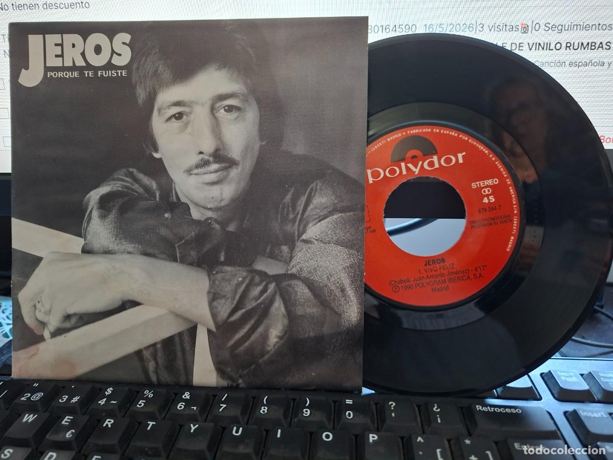 Discos de vinilo: JEROS - VIVO FELIZ - SINGLE DE VINILO RUMBAS PROMOCIONAL - C -37
