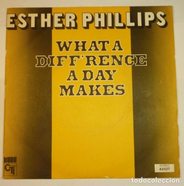 Discos de vinilo: ESTHER PHILLIPS // WHAT A DIFFRENCE A DAY MAKES // MADE IN FRANCE // SINGLE - Foto 1