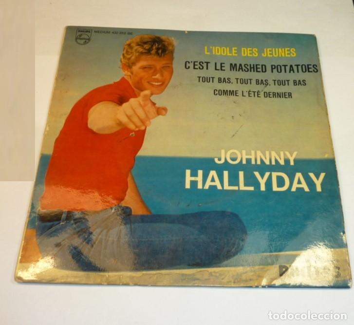 Discos de vinilo: JOHNNY HALLYDAY // L'IDOLE DES JEUNES+3 // MADE IN FRANCE // EP