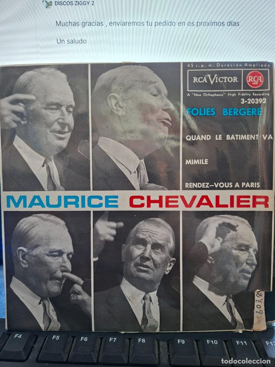 Discos de vinilo: MAURICE CHEVALIER - FOLIES BERGERE - EP DE VINILO