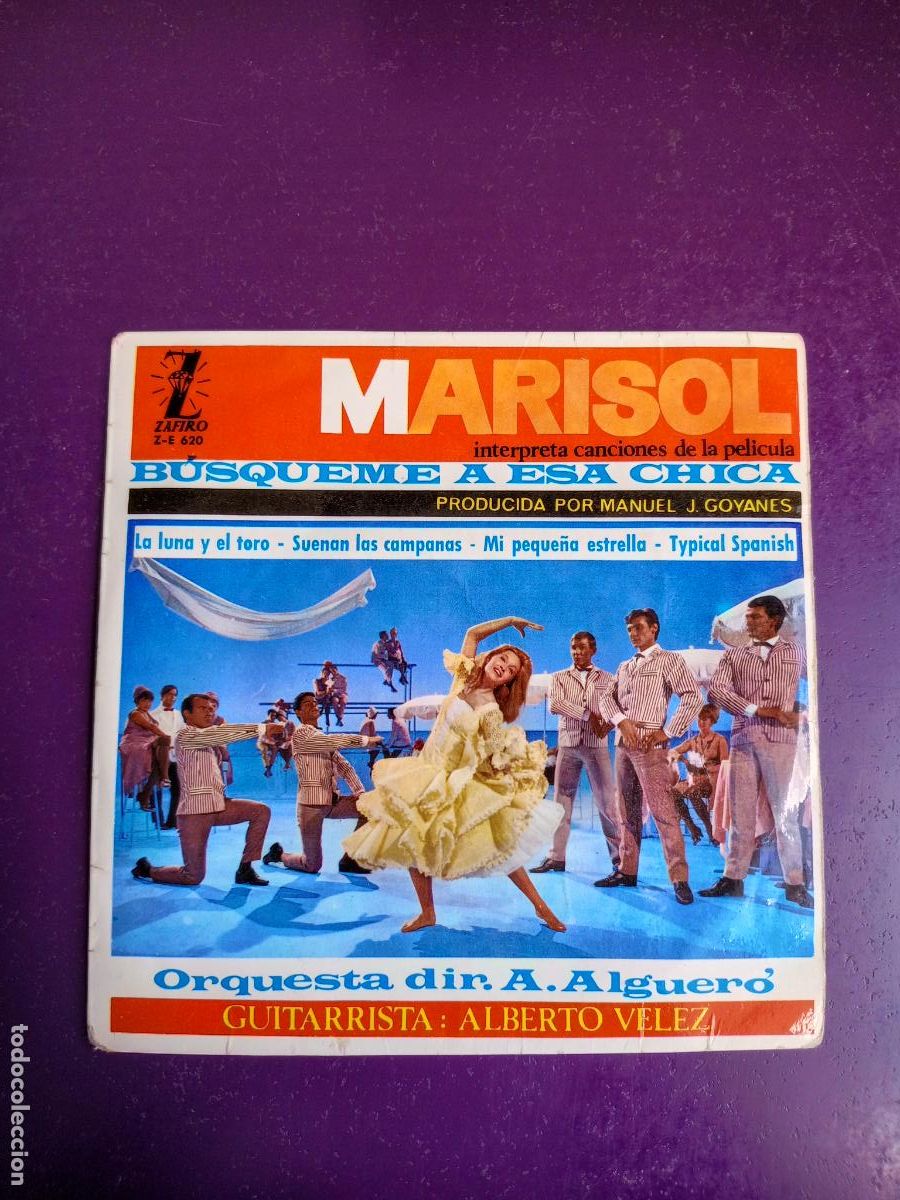 Discos de vinilo: Marisol &ndash; Canciones De La Pel&iacute;cula BUSQUEME A ESA CHICA - LA LUNA Y EL TORO +3 - EP ZAFIRO 1964
