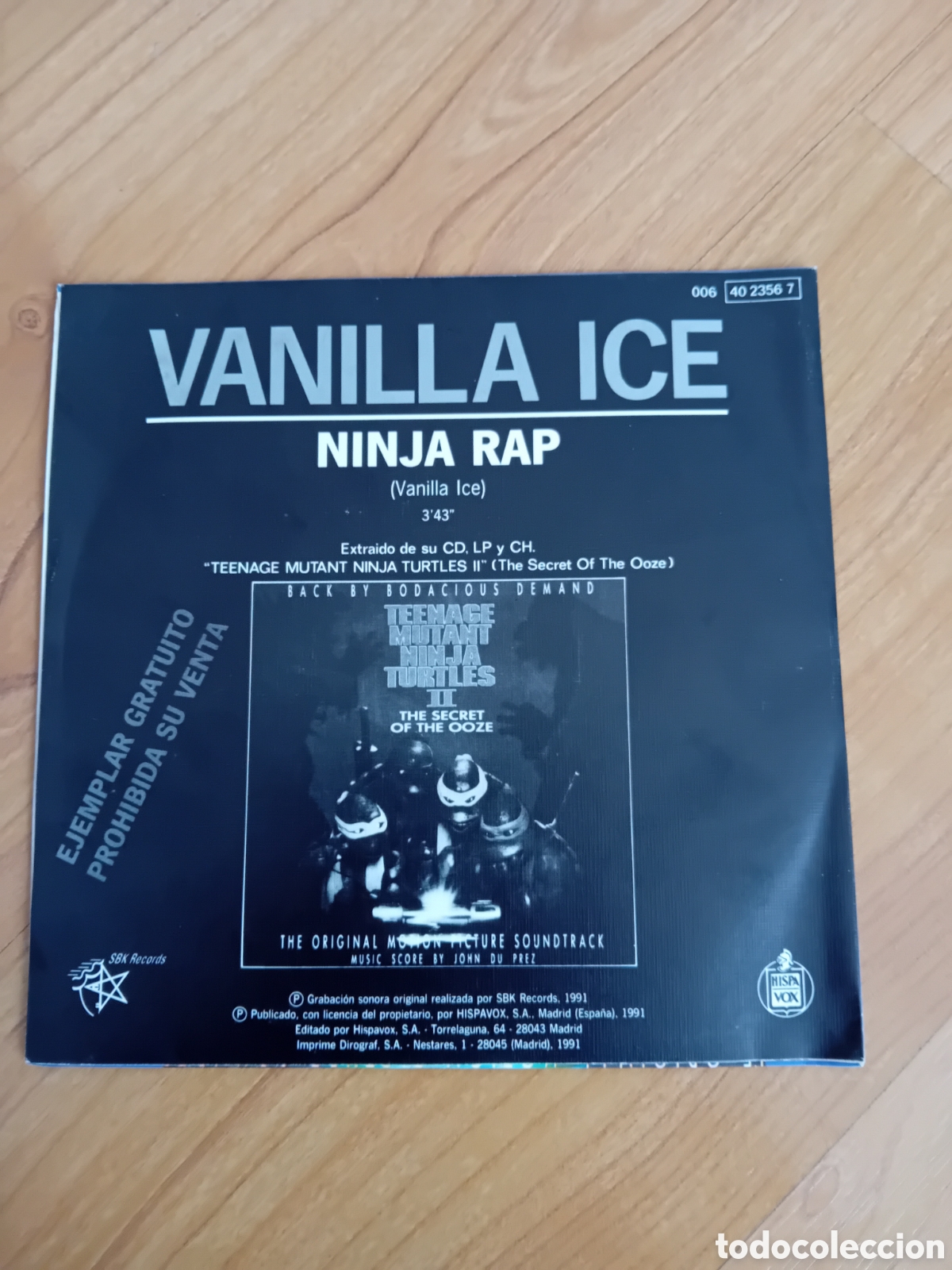Discos de vinilo: VANILLA ICE. NINJA RAP. TORTUGAS NINJA - Foto 2