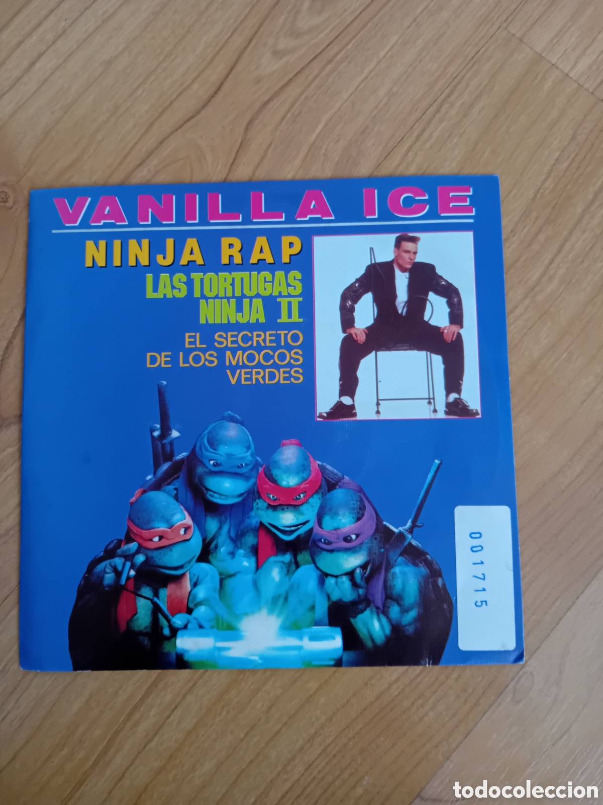 Discos de vinilo: VANILLA ICE. NINJA RAP. TORTUGAS NINJA