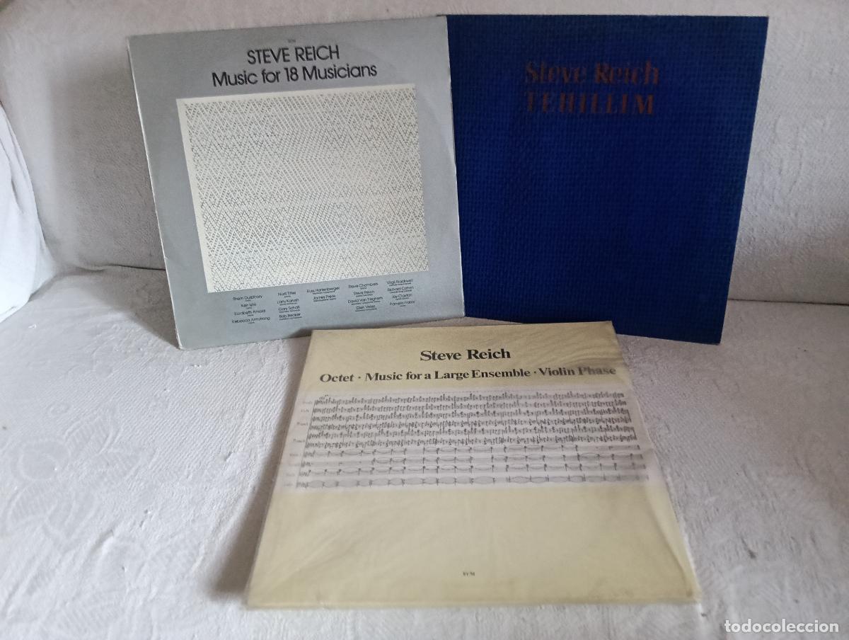Discos de vinilo: STEVE REICH Lote 3 Lps NUEVOS.Ver titulos y dem&aacute;s informaci&oacute;n en fotos.Posible venta por separado