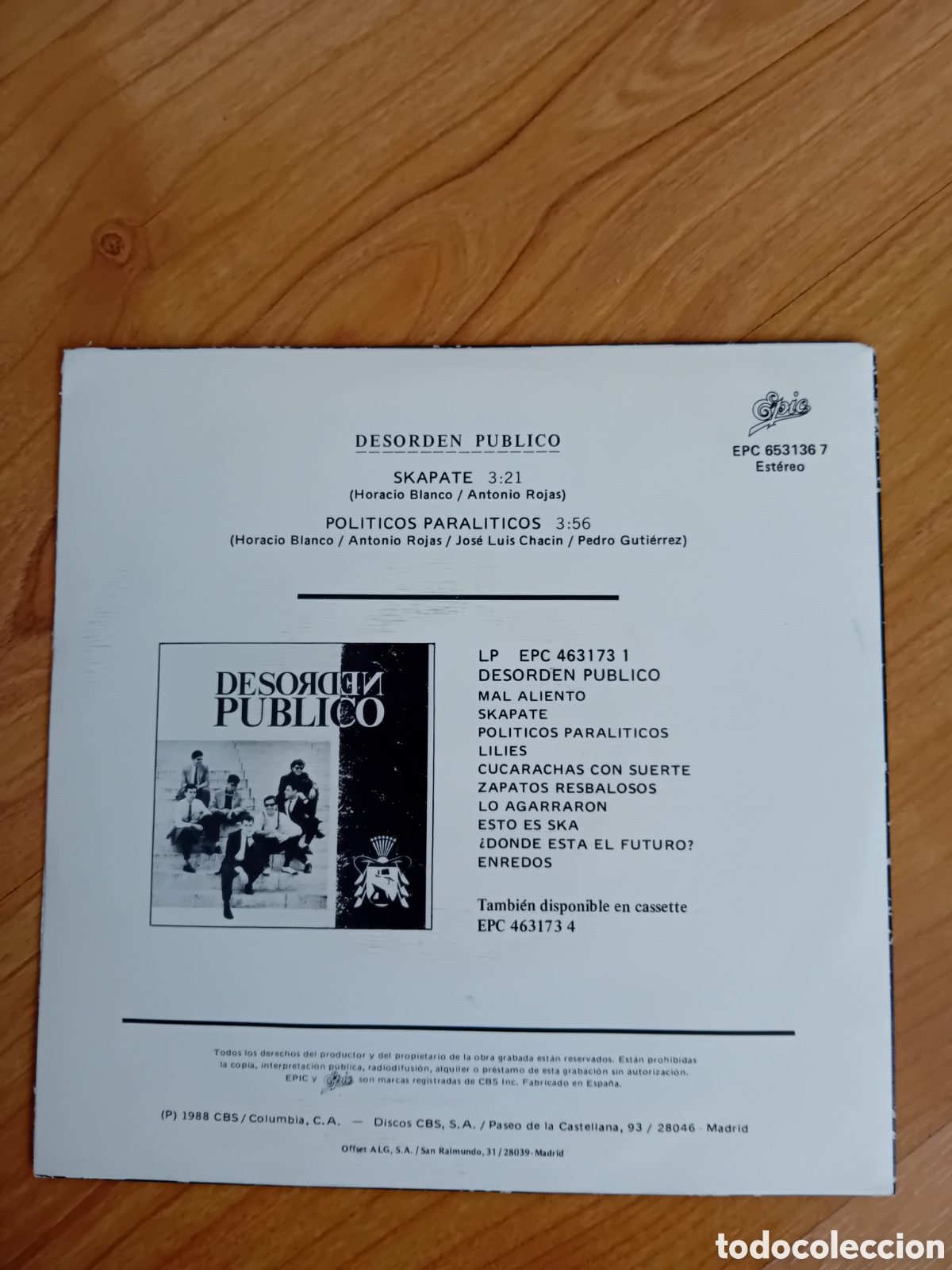 Discos de vinilo: DESORDEN PUBLICO. SKAPATE - Foto 2