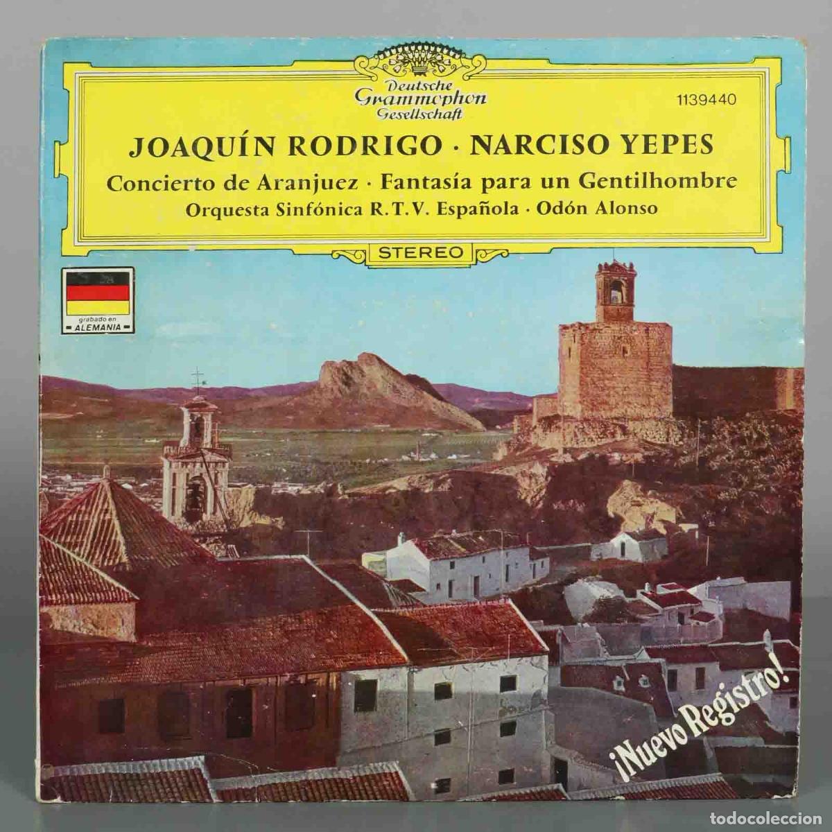 Discos de vinilo: LP. Concierto de Aranjuez - Fantas&iacute;a para un Gentilhombre - Joaqu&iacute;n Rodrigo, Narciso Yepes, Orquest