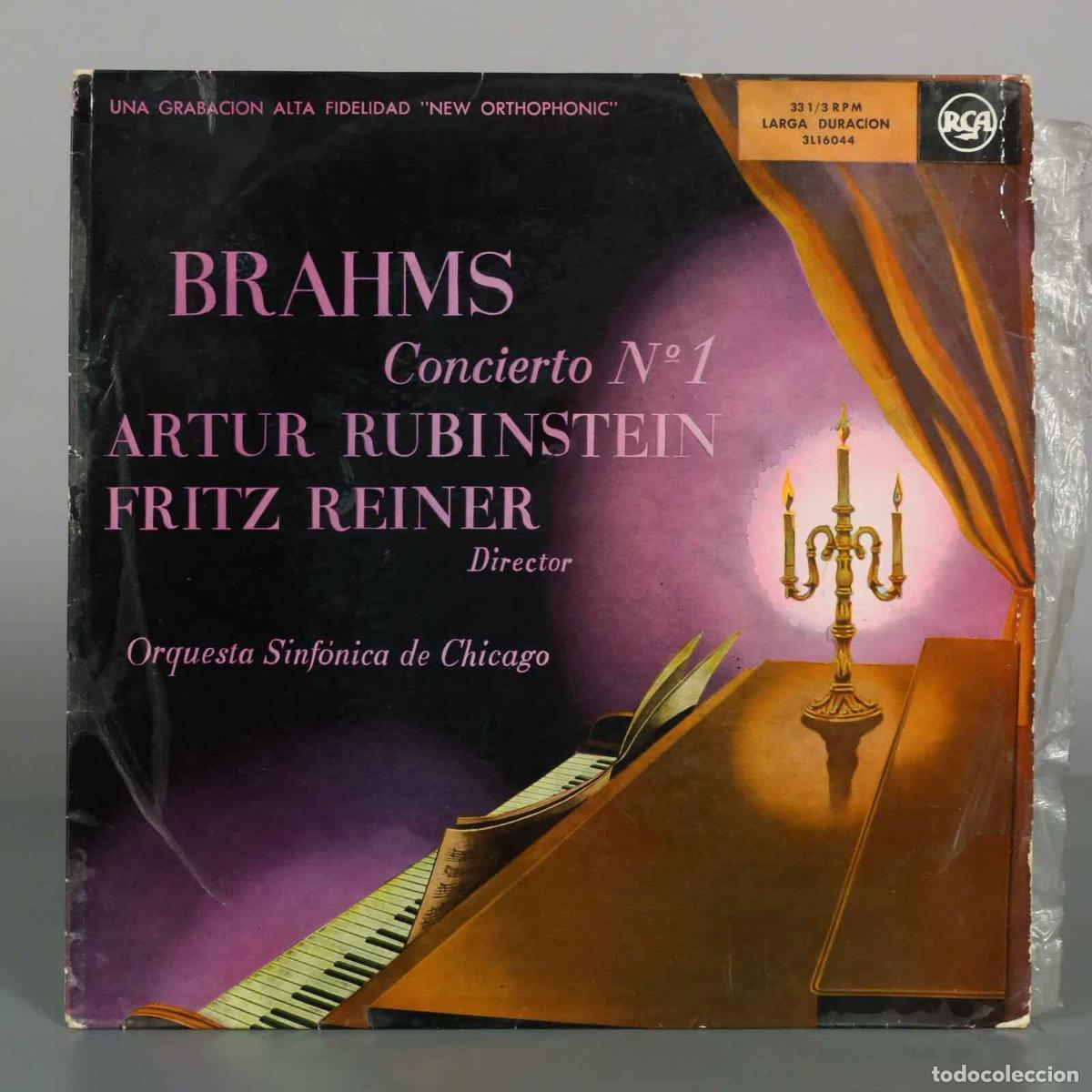 Discos de vinilo: LP. Brahms - Concierto N&ordm; 1 - Artur Rubinstein, Fritz Reiner, Chicago Symphony Orchestra
