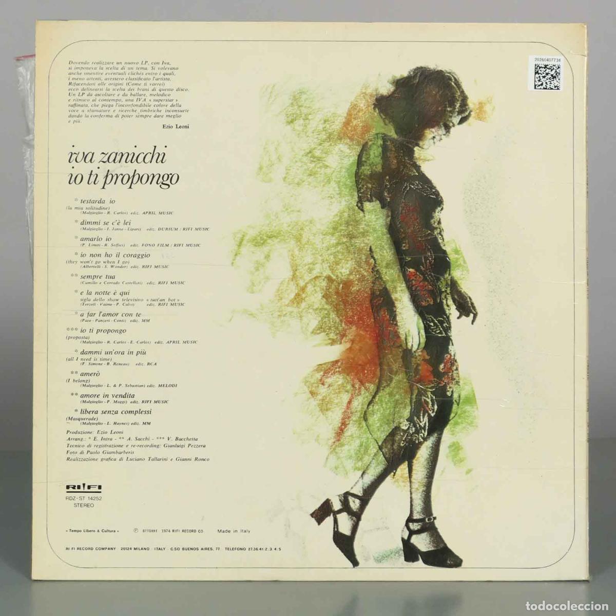 Discos de vinilo: LP. Io Ti Propongo - Iva Zanicchi - Foto 2
