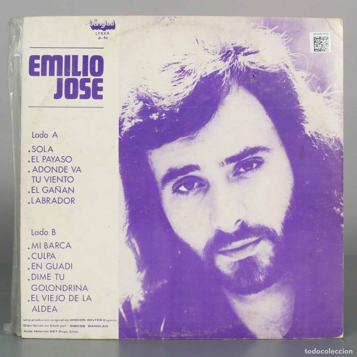 Discos de vinilo: LP. Sola - Emilio Jos&eacute; - Foto 2